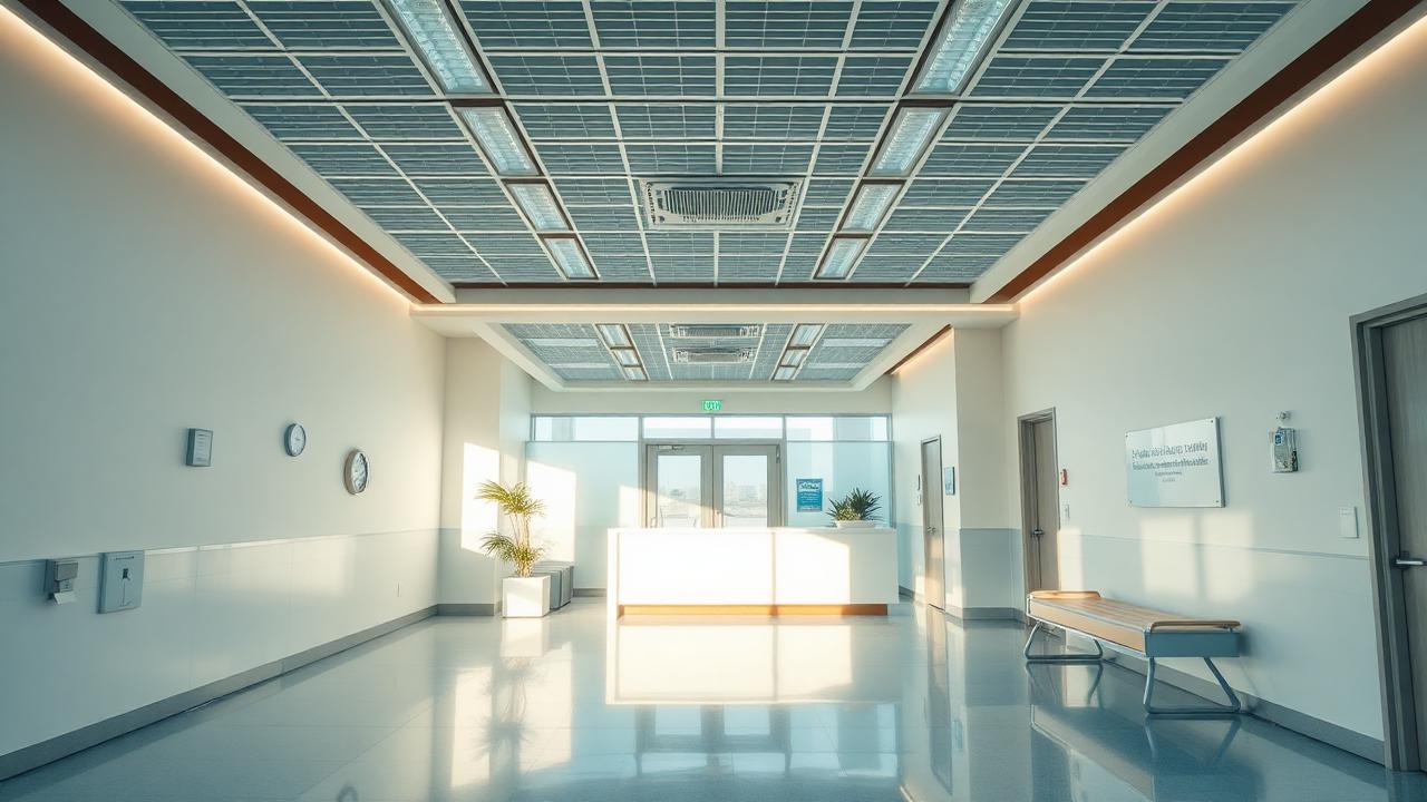 Calm modern American clinic reception filled with daylight